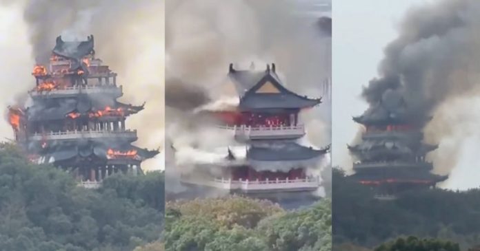 Хятадын 1500 жилийн настай Юнчин сүмд гал гарчээ