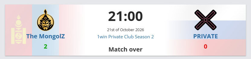 The MongolZ PRIVATE-ыг 2:0-ээр хожиж, 1win Private Club Season 2-ын гранд финалд шалгарлаа 1 MongolZ