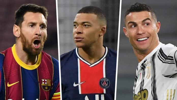 ronaldu messi mbappe